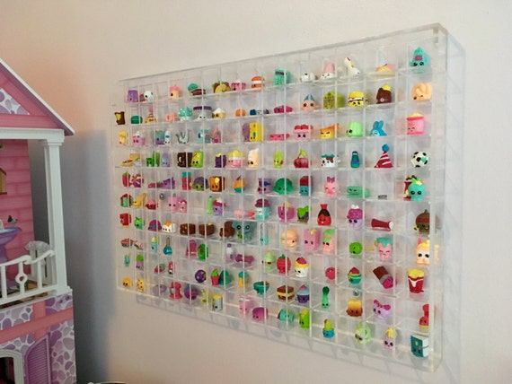 Large Wall Hanging Acrylic Showcase for Collectibles-150 Openings  Compatible With Shopkins 