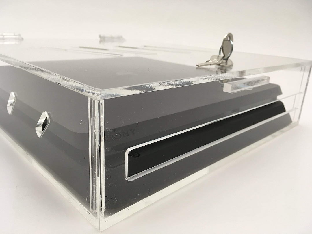 Ps4 Lock Playstation 4 Slim Acrylic Video Game Console Security Case - Etsy
