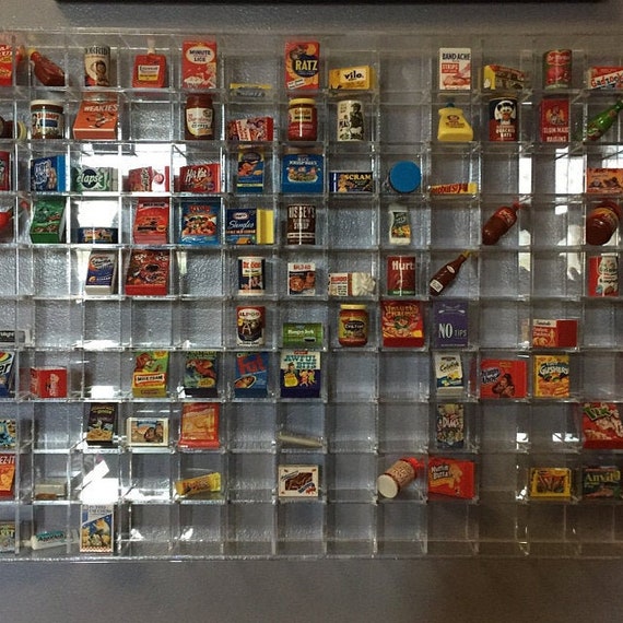 Wall Hanging Acrylic Mini Brands Display Case 100 Openings 