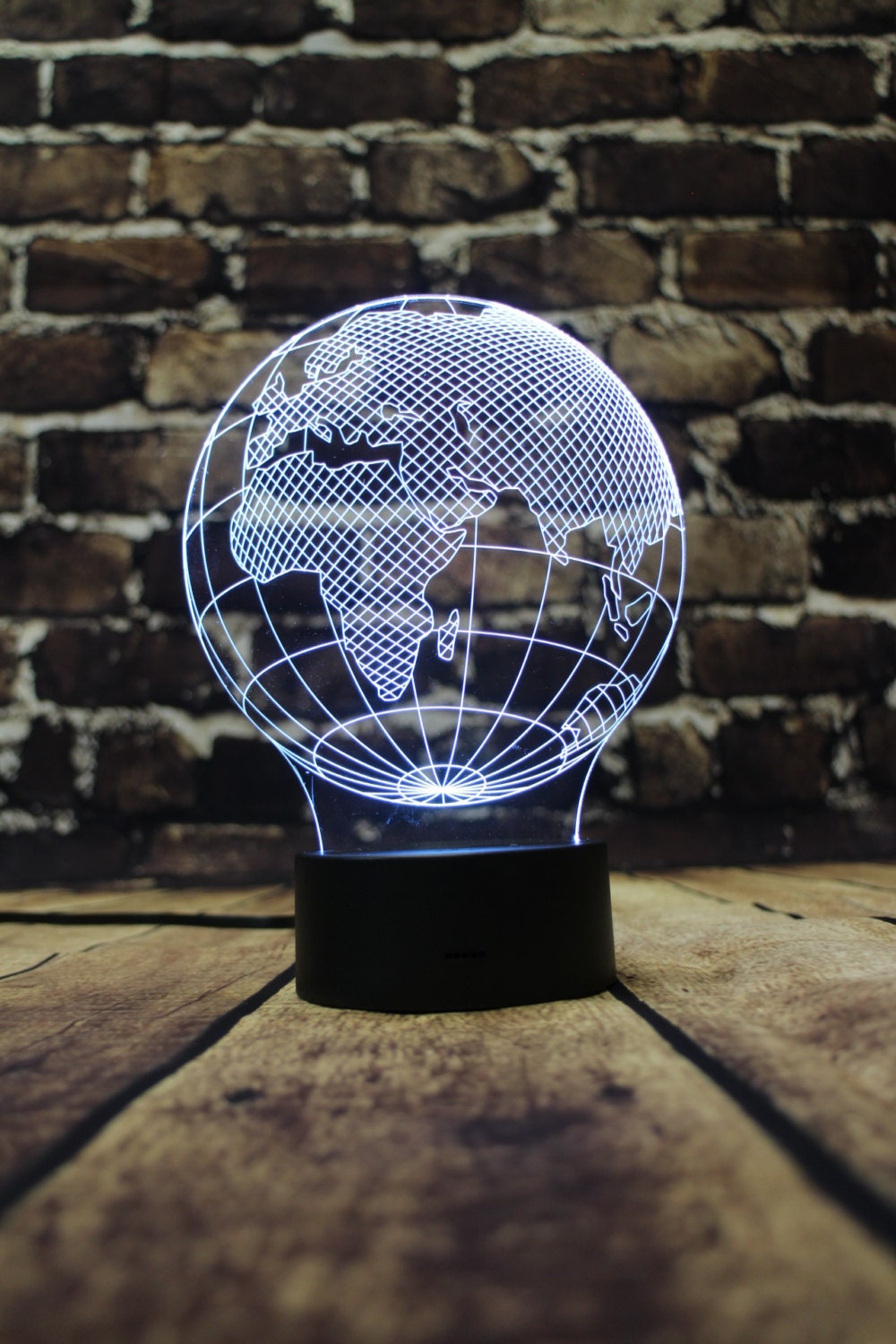 Globe LED Night Light Lamp 3D 111 Etsy