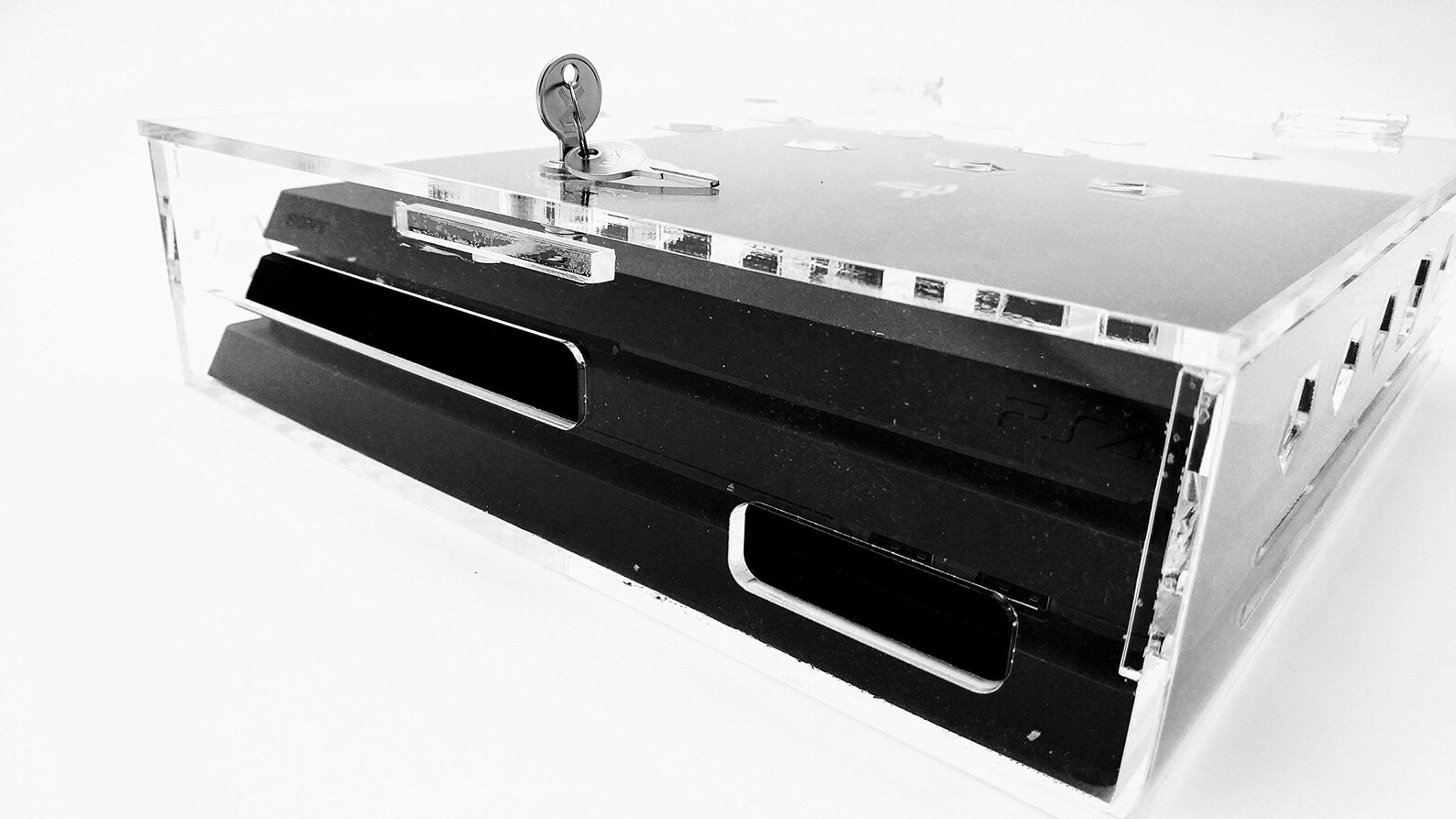 Playstation 4 Pro Acrylic Video Game Console Security Case Etsy