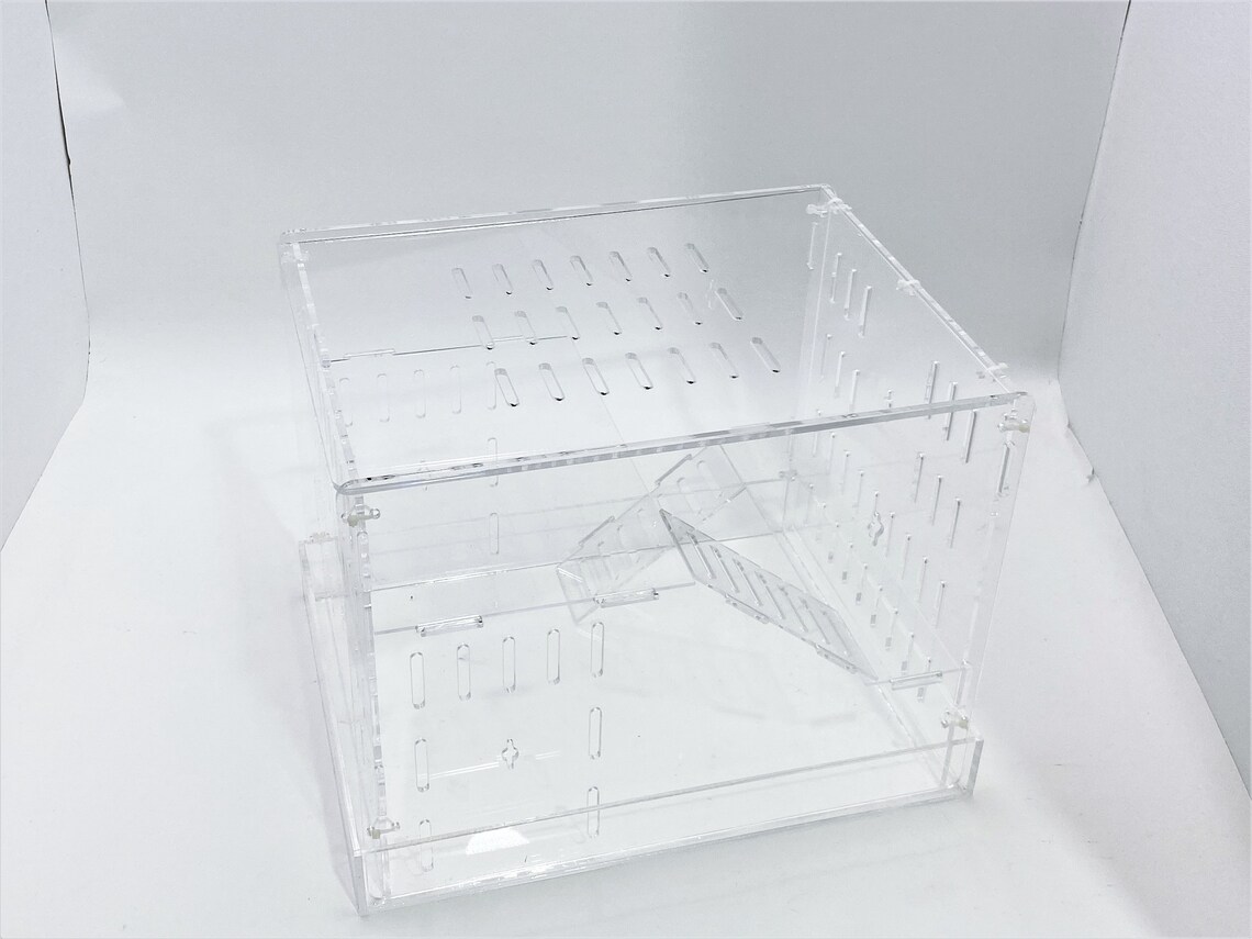View of Extra Large Clear Acrylic Hamster Cage W/ Clear Acrylic - Etsy
