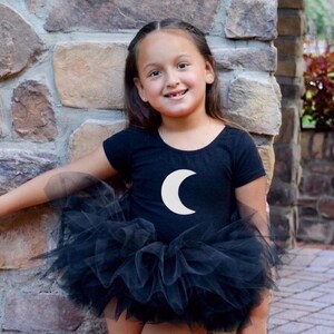 Halbmond-Tutu-Body für Babys, Mädchen, Geburtstagskleid, Hexen-Halloween-Kostüm, schwarzes Tüll-Tutu-Set, Hexengeschenk