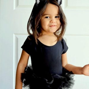 Black Tutu Leotard Bodysuit Baby Girls Halloween Costume Tulle Black Cat Bat Dress Birthday Gift