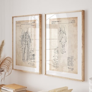Space Suit Set Of 2 Patent Prints, NASA Wall Art, Space Decor, Astronaut Posters, Astronomy Artwork, NASA Print, Space Gifts, Office Art