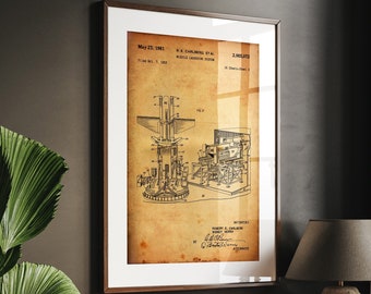 Missile Launching System 1961 Patent Print, Rocket Wall Art Poster Military Blueprint Gifts