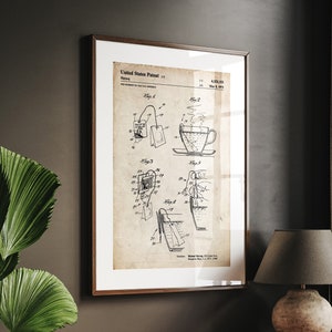 Tea Bag 1979 Patent Print, Kitchen Wall Art, Tea Shop Decor, Tea Drinker Gifts, Cafe Poster, Dining Room Artwork, Restaurant Art