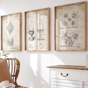 Dungeons And Dragons Set Of 3 Patent Prints, Games Room Wall Art, Board Game Gifts, Office Decor, Bedroom Poster