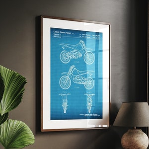 Dirt Bike 1997 Patent Print Wall Art Poster Blueprint Gifts