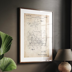 First Integrated Circuit 1963 Patent Print Wall Art Poster Computer Science Blueprint Gifts