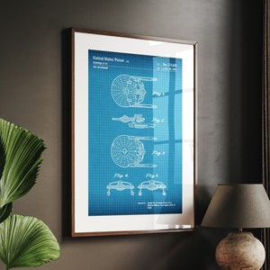 Spaceship 1984 Patent Print, Fan Wall Art, Gift, Office Decor, Space Poster, Bedroom Artwork