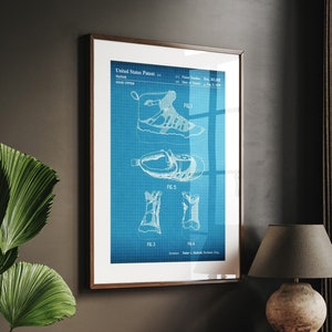 Basketball 1995 Patent Print, Basketball Shoes Wall Art, Sneakers Poster, Trainer Print, Sports Decor, Boys Room Wall Art