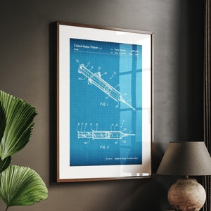 Syringe Patent Print, Office Decor, Medical Wall Art, Medical Student Gifts For Doctors, Nurses, Surgeons