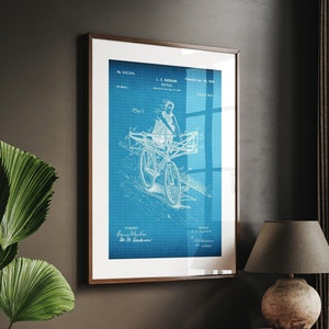 Bicycle 1900 Patent Print, Cycling Gifts, Bike Wall Art, Cyclist Gift For Him, Her, Sports Decor, Office Artwork, Bedroom Posters