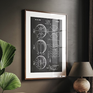Basketball 1929 Patent Print, Sports Decor, Bedroom Wall Art, Sports Bar Posters, Player Gift, Games Room Artwork