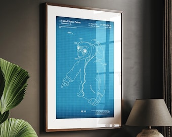E.T. 2003 Patent Print Wall Art Poster Blueprint Gifts