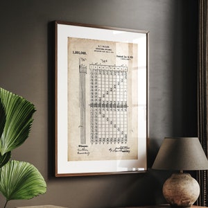 Educational Mathematics Appliance 1919 Patent Print, Wall Art Decor Maths Poster Gifts