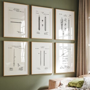Juego de 6 láminas de pluma y lápiz, arte mural para oficina, regalo para escritores, pósteres para el trabajo, regalo para profesores, decoración para el hogar y la oficina.