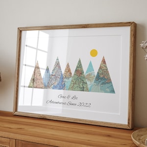 Personalisierte Stadt Karte Druck, Individuelle Reise Wandkunst, Individuelles Paar Geschenk, Jeder Ort, Individuelle Stadt Karte Poster Dekor