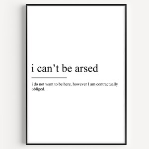 Jag kan inte vara förbannad Definition Print
