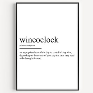 Wineoclock Definition Print