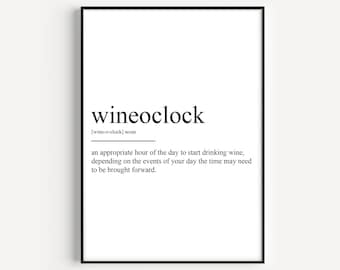 Wineoclock Definition Print