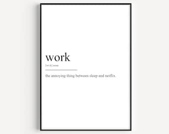 Work Definition Print