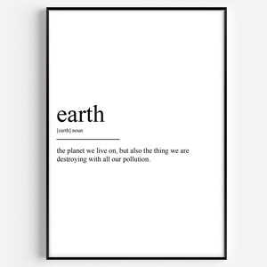 Earth Definition Print