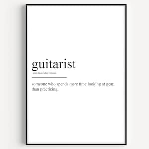 Guitarist Definition Print - Version 2