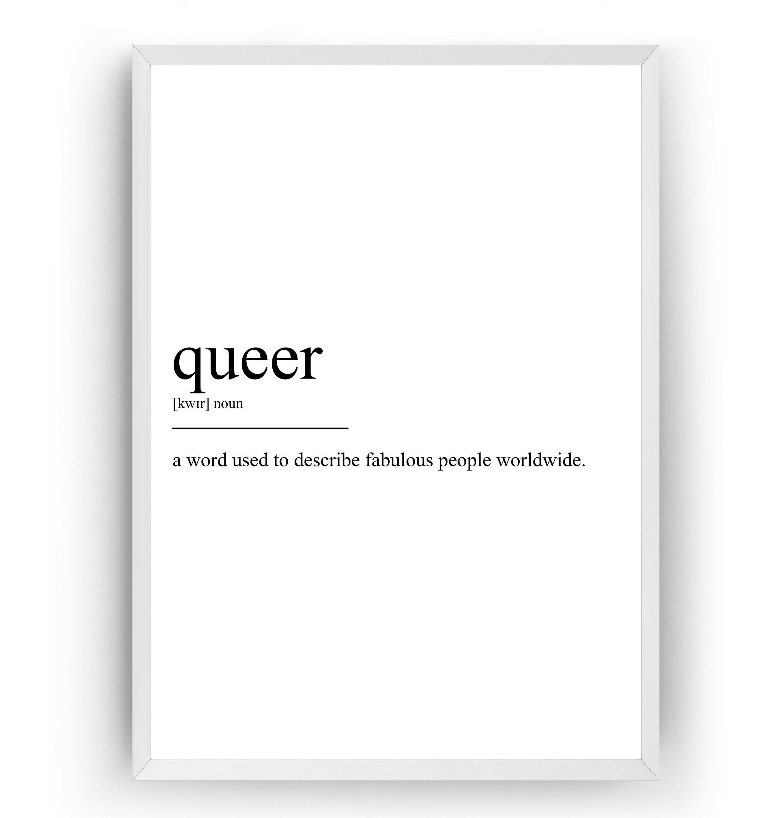 Queer Definition Print Etsy UK