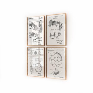 Football Patent Prints Set: Vintage Sports Art, Boys Room Decor