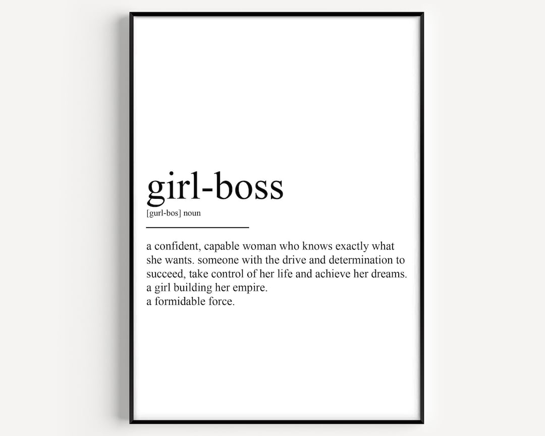 Girl Boss Definition Print - Version 2 - Etsy