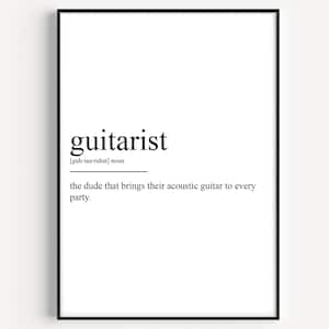 Guitarist Definition Print - Version 3
