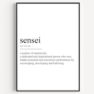 Sensei Definition Print