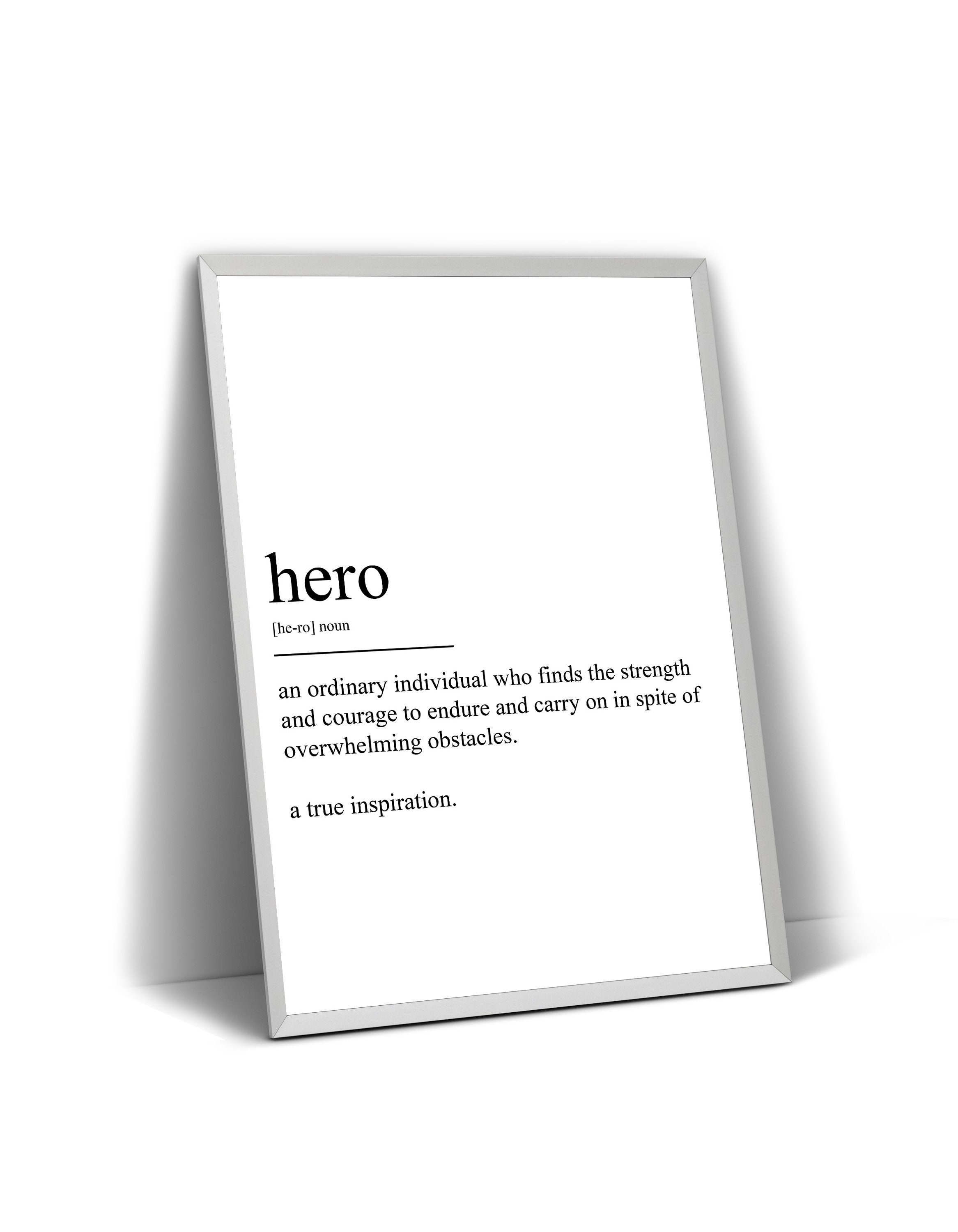 Hero Definition Print Etsy