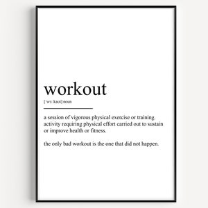 Workout Definition Print