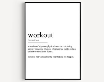 Workout Definition Print