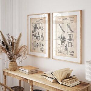 Diesel Engine Patent Print Set, Engineering Art, Mechanic Gift