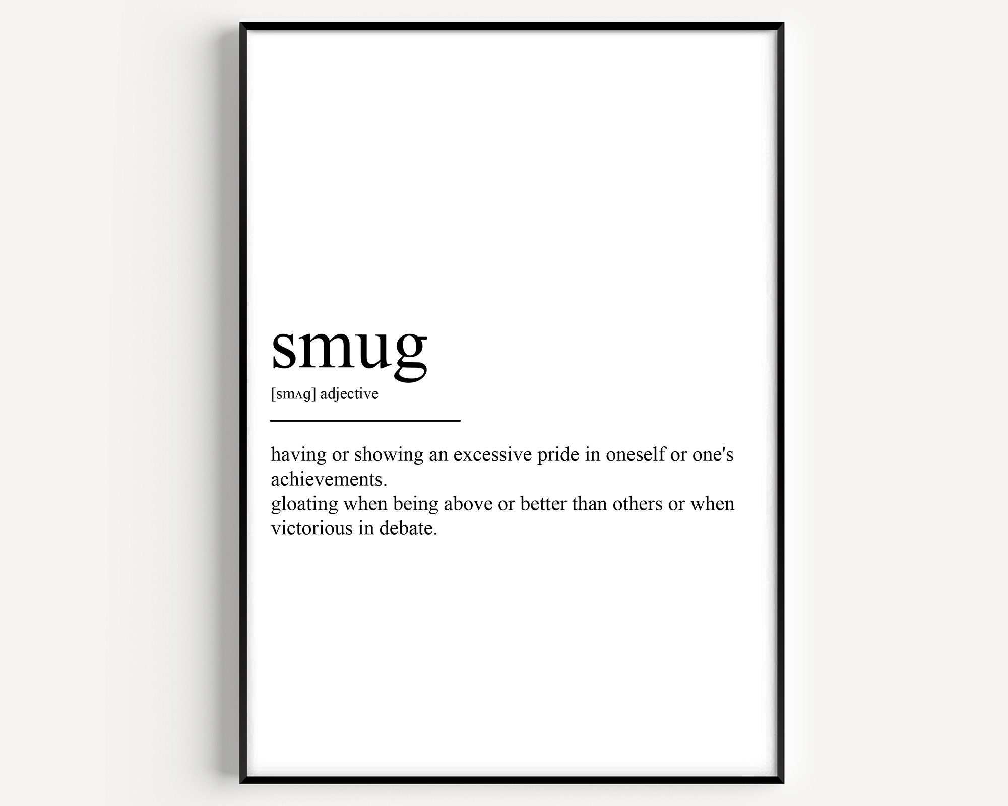 smag meaning cigarette Smug Definition Print
