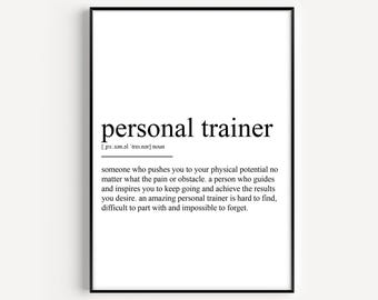 Personal Trainer Definition Print