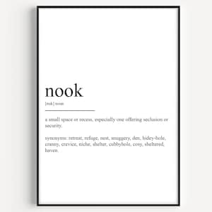 Nook  Definition Print