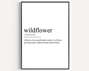 Wildflower Definition Print
