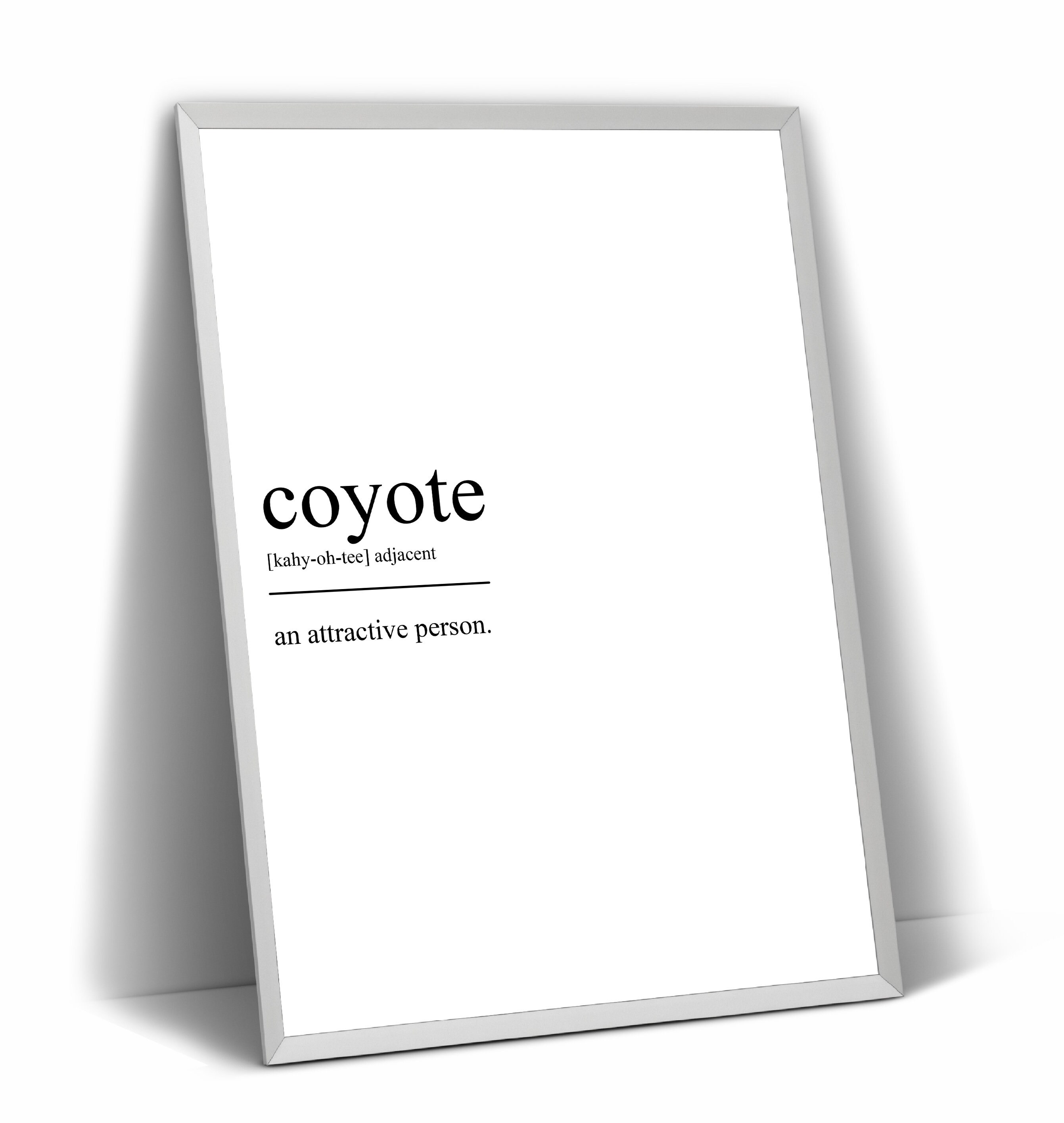 Coyote Definition Print | Etsy