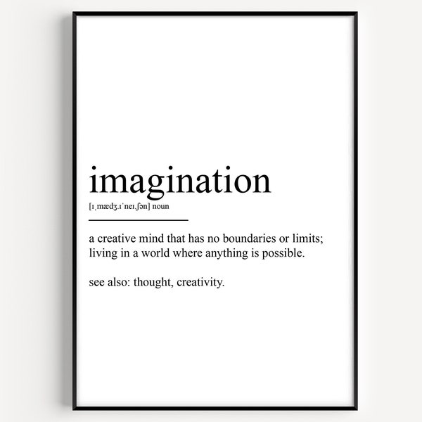 Impresión de definición de imaginación
