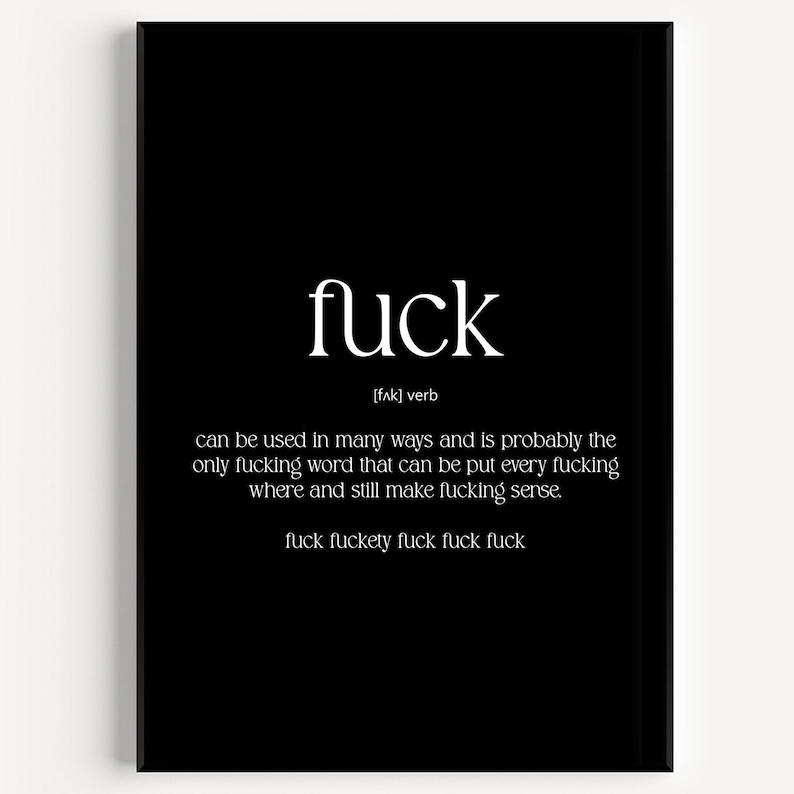 Fuck Definition Print Etsy fuck-definition-print-etsy