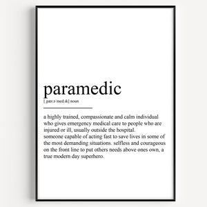 Paramedic Definition Print