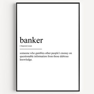 Banker Definition Print
