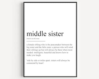 Middle Sister Definition Print