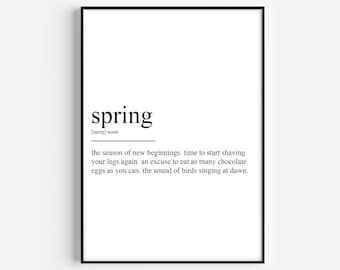 Spring Definition Print