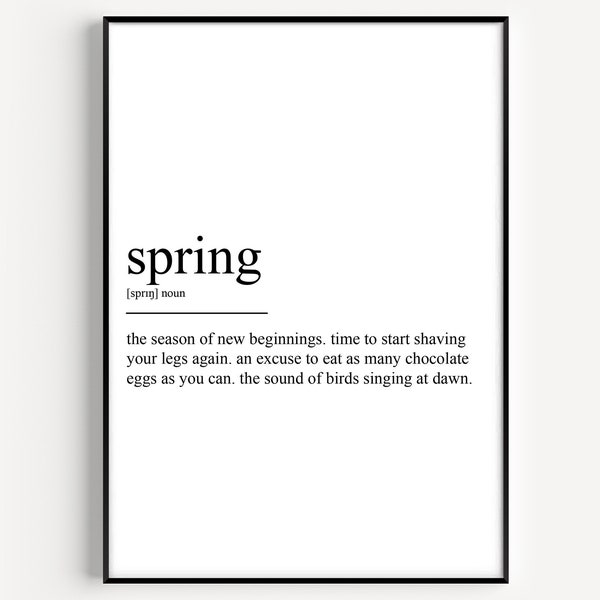 Spring Definition Print